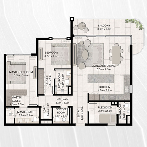 2 Bedrooms+